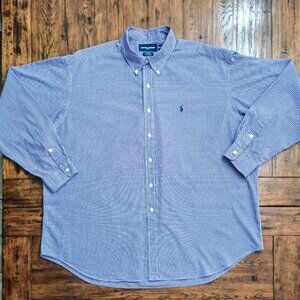 RALPH LAUREN Men's Golf Tilden button-down shirt. Plus Size XXL